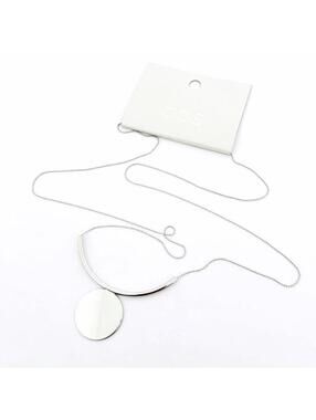 COS Curved Bar Pendant Long Necklace
